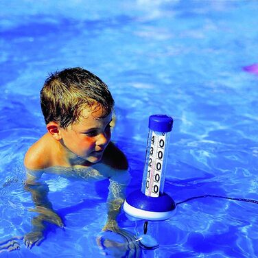 TFA Dostmann Neptun Swimming Pool Thermometer, 40.2003, for pool and pond, comfortable water temperature reading, large, easy to read, L 125 x W 125 x H 385 mm