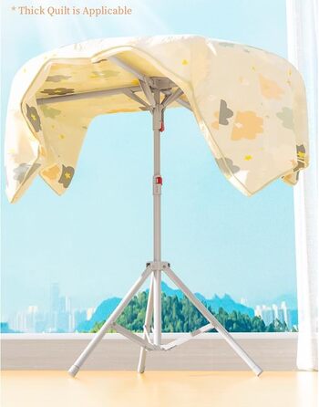 Розкладна сушилка для білизни Standtrockner з 4 крилами - біла | Сушилка для балкона, дому, вулиці