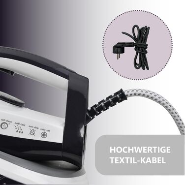 Праска з парою Silva Homeline DBS 580: 2600 Вт, керамічна підошва, 1.5л резервуар, 8 бар, автоматичне регулювання пари, захист від накипу та протікання, самоочищення, ECO-режим, автоматичне вимкнення