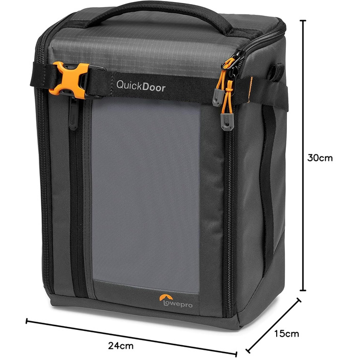 Чохол для камери Lowepro GearUp Creator Box Large II (XL), для бездзеркальних та DSLR камер, з QuickDoor, з перероблених матеріалів, помаранчевий, сірий