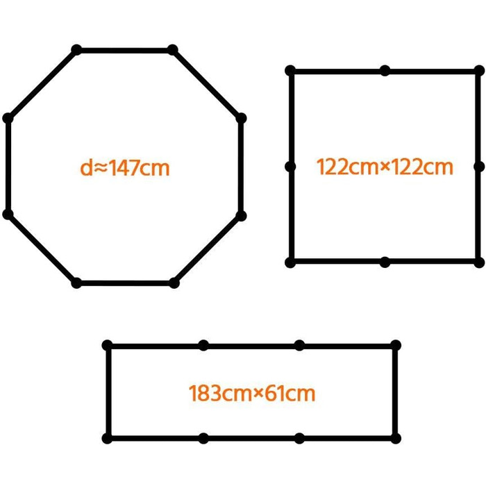 Клітка для цуценят Yaheetech 8-секційна з воротами, 61x61 см, для собак, котів, кроликів