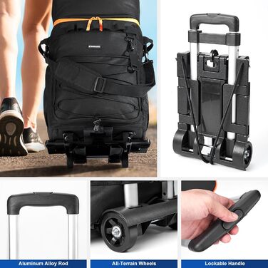 Odoland Large Cooler Bag 48/72 can Rolling Cooler Picnic Bag with Wheels and Handle Leak-Proof & Waterproof Insulated Bag for Food Drinks Insulated Bag for Picnic Beach Camping Travel Outdoor
