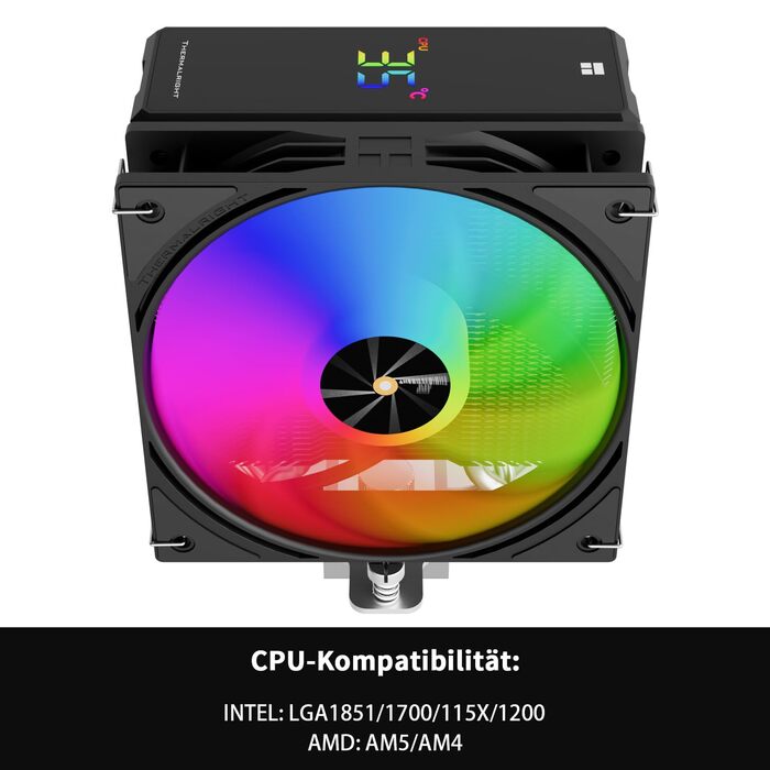 Thermalright Assassin X 120R ARGB CPU-кулер: тиха система охолодження з цифровим дисплеєм та підтримкою AM4/AM5, Intel LGA1851/1700/1150/1151/1200