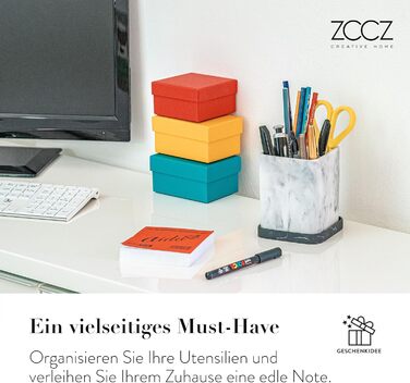 Тримач для зубних щіток ZCCZ для ванної кімнати - керамічний, квадратний, для електричної зубної щітки, білий, під косметику та бритву