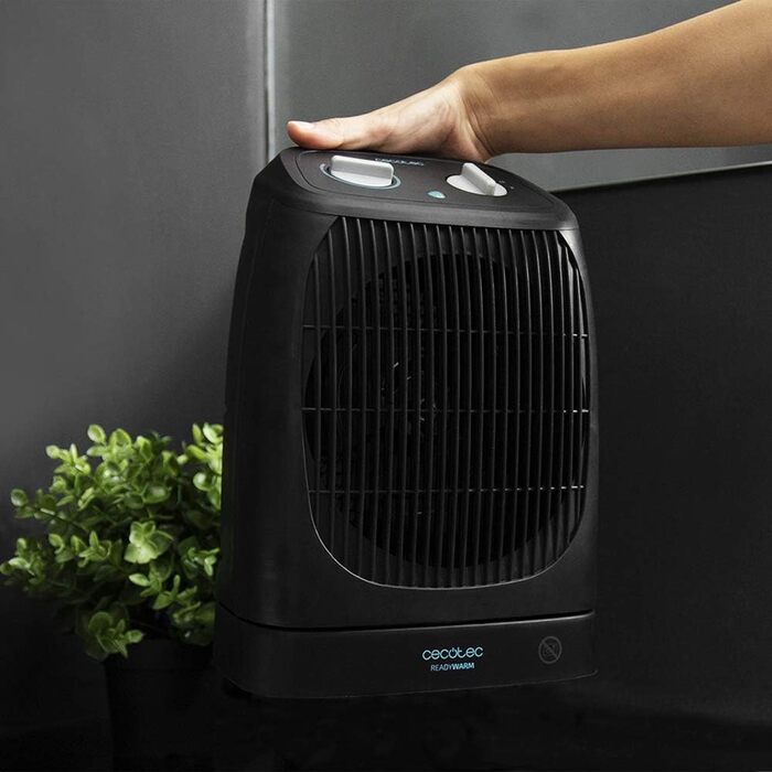 Теплова гармата Cecotec ReadyWarm 2070 Max Force, 2000 Вт, з функцією охолодження та обертанням, 3 режими роботи, чорна