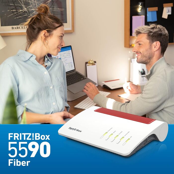 Роутер FRITZ!Box 5590 Fiber: Wi-Fi 6, 2.5 Gigabit LAN, Mesh, DECT, для підключення до оптоволоконного інтернету