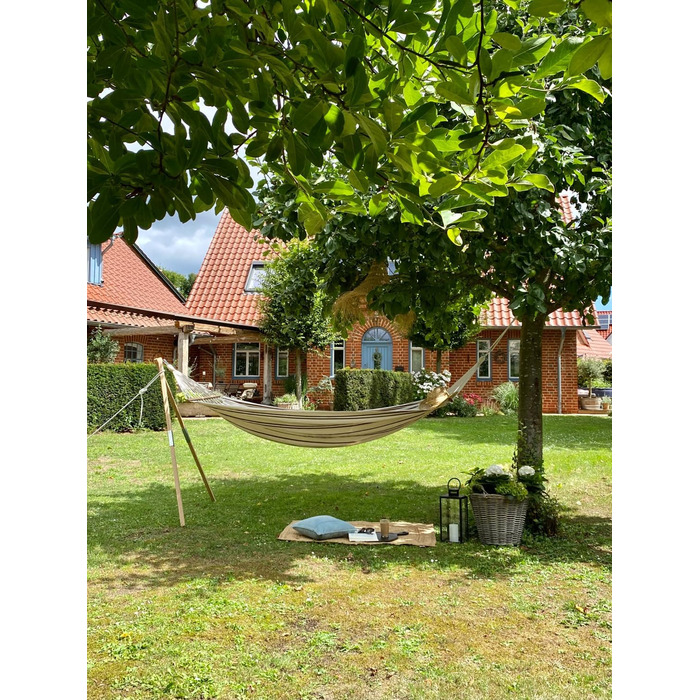 AMAZONAS Wood – Flexible hammock stand made of ash wood, 100 kg load capacity, ideal for a tree or suspension point