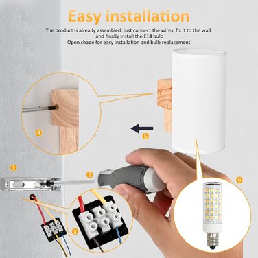 Стійка лампа Gleonlux з дерева, вінтажний стиль, E14, бохо, індустріальна для дому, 10x13.3x18 см