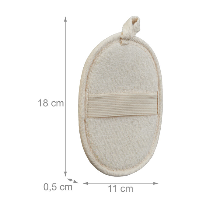 Relaxdays Loofah Sponge Set of 4