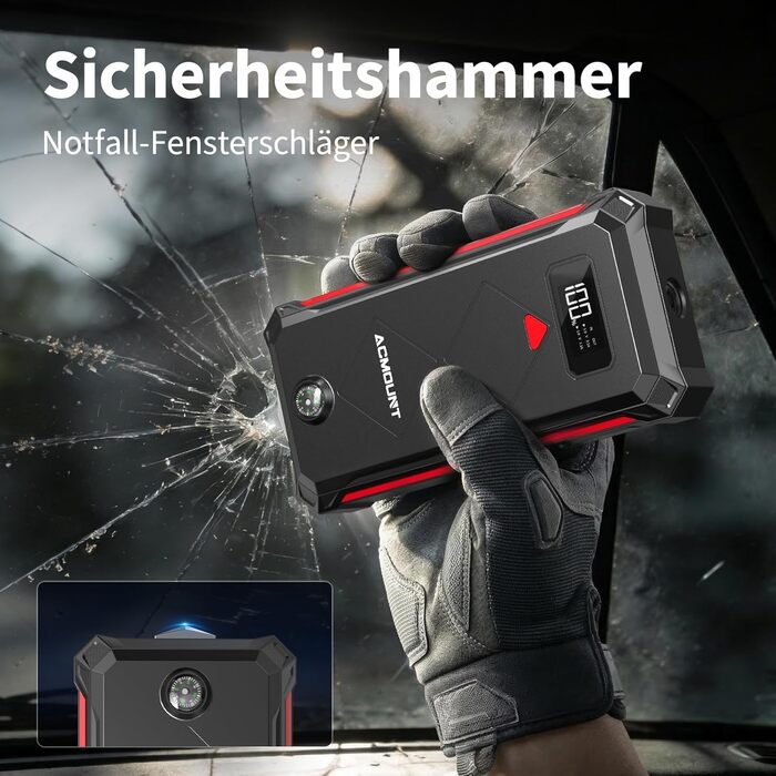 Powerbank для автомобіля Starthilfe 7000A 23800mAh (бензин/дизель) з LED ліхтарем