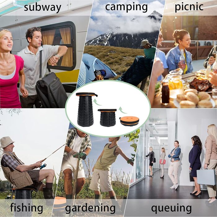 Складаний стілець Deer's Life: портативний, телескопічний, легкий для риболовлі, туризму, саду та відпочинку