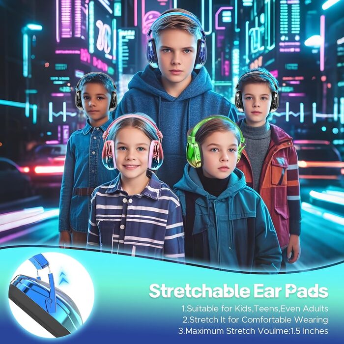 Навушники для захисту від шуму для дітей JYPS, SNR 25dB, блакитні. Захист вух для школи, концерту, будівництва, для аутистів та дорослих