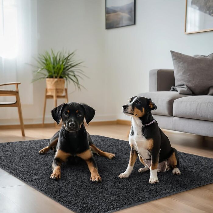 Водонепроникний килимок для собак 100x120 см - м'який, зручний, для активного відпочинку та дому, підходить для собак середніх порід до 16 кг, чорно-білий (L)