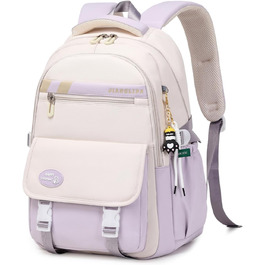 Шкільний рюкзак IvyH для підлітків, великий водонепроникний, для дівчаток та хлопчиків 3-9 класів, підходить для старшої школи, коледжу та подорожей, зелений світло-зелений (фіолетовий)