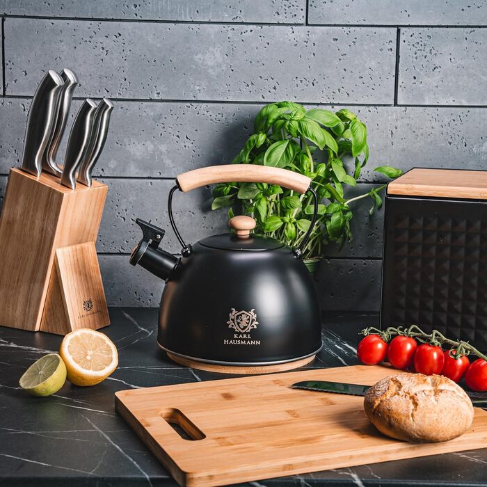 Чайник електричний Induktion 2.5L з автоматичним свистком, нержавіюча сталь. Підходить для індукційних, газових та електричних плит.