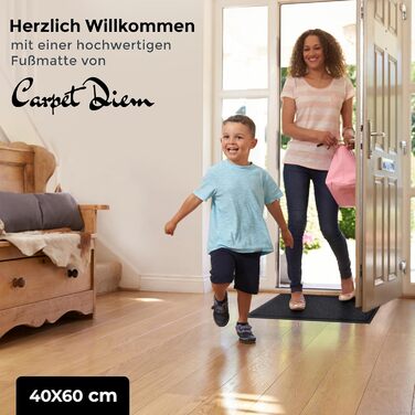 Килимок для дому Carpet Diem: антиковзаюча штормолова килимова підставка для входу, 40x60 см, антрацит