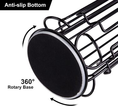 Підставка для капсул Nespresso (40 шт) XIAPIA, чорна, обертова