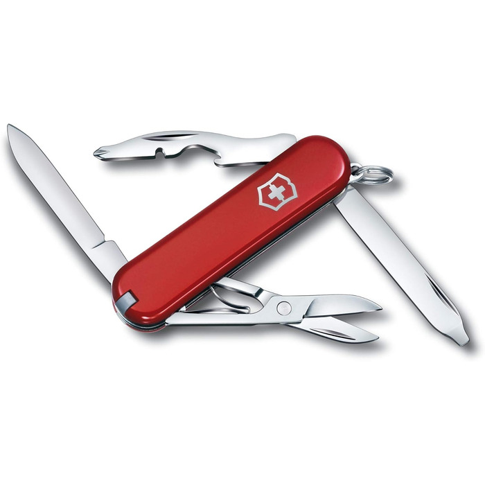 Швейцарський ніж Victorinox Rambler Klein, 10 функцій, червоний (з Phillips викруткою та ножицями)