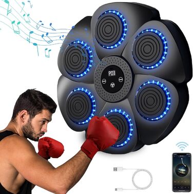 YeahBoom Музична Bluetooth Бокс-машина: тренажер для ударів з музикою, настінний, розумний, електронний
