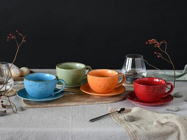 Набір посуду CreaTable Serie Nature Mediterran на 8 осіб для кави капучино, кераміка, для мікрохвильовки та посудомийки