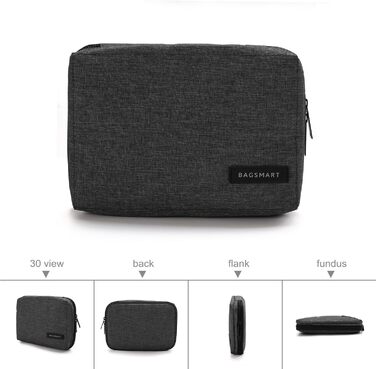 Організатор для кабелів та аксесуарів Bagsmart - Стиль 2, Чорний