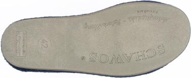 Чоловічі фетрові домашні тапочки Schawos 6030, теплі, з підкладкою з шерсті, з устілкою, міцна підошва, неслизькі, 42 EU, морські, 10w
