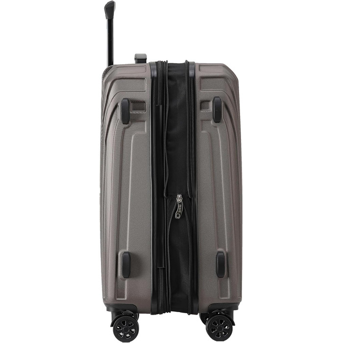 Чемодан Beibye з жорсткою обшивкою, розширюваний, з TSA замком та подвійними колесами (темно-зелений, 66 см)