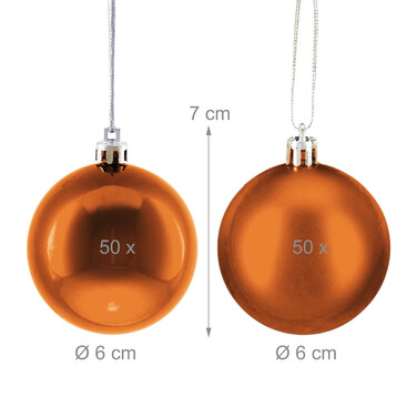 Relaxdays Set of 100 Christmas Baubles