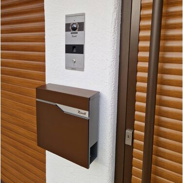 Поштова скринька Metzler антрацит з газетницею та табличкою для імені, RAL 7016, вулична, настінна, металева, стійка до корозії та погодних умов, сучасний дизайн 37x37x10.5 см