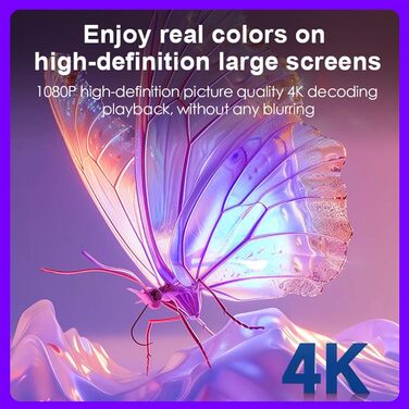 LQWELL HY300 PRO Mini Beamer: портативний проєктор 4K/1080p з Android 11, WiFi 6, Bluetooth 5.0, Airplay/Miracast, для Android/iPhone/PC/Mac/Switch