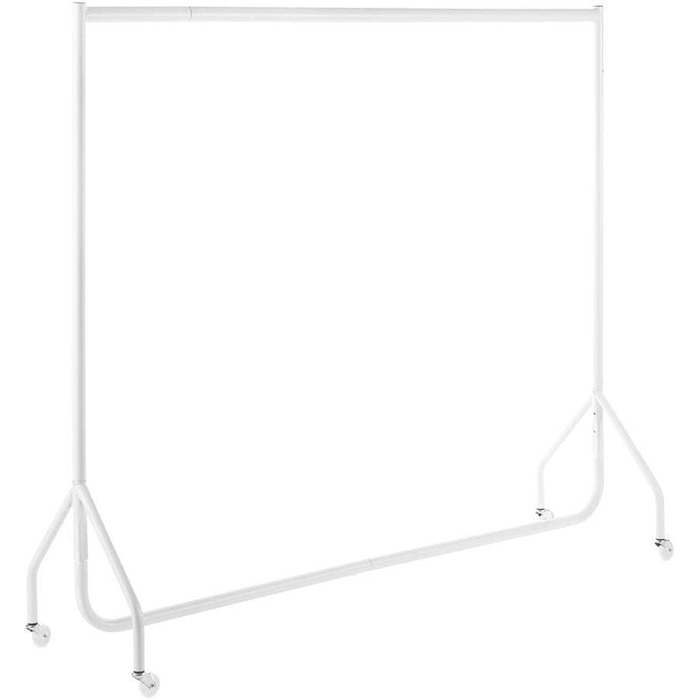 The Shopfitting Shop Clothes Rack 1.83 m long x 1.54 m high, robust, 32-mm steel pipe, White