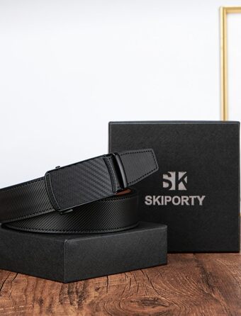 Чоловічий шкіряний ремінь на пряжці, 3.5 см, регульований, для джинсів, комфортна посадка (42-48)