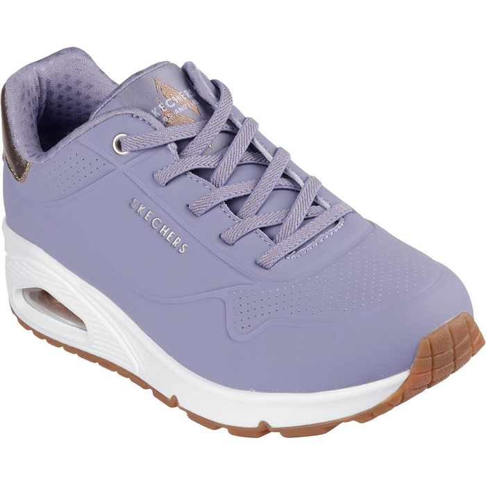 Кросівки Skechers UNO Shimmer Away для жінок (38.5 EU) – фіолетовий, рожеве золото, дихаюча сітка