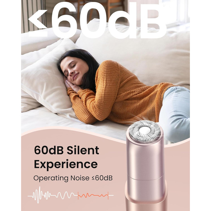 Електричний жіночий тример для обличчя iFanzeTech: для швидкої та ніжної стрижки верхньої губи, підборіддя та щік. Змінна головка в комплекті.