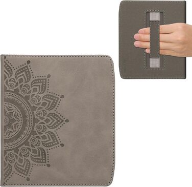 Чохол-книжка kwmobile для Pocketbook Era/Era Color: з екошкіри, з петлею для руки, сірий «Схід Сонця» 22