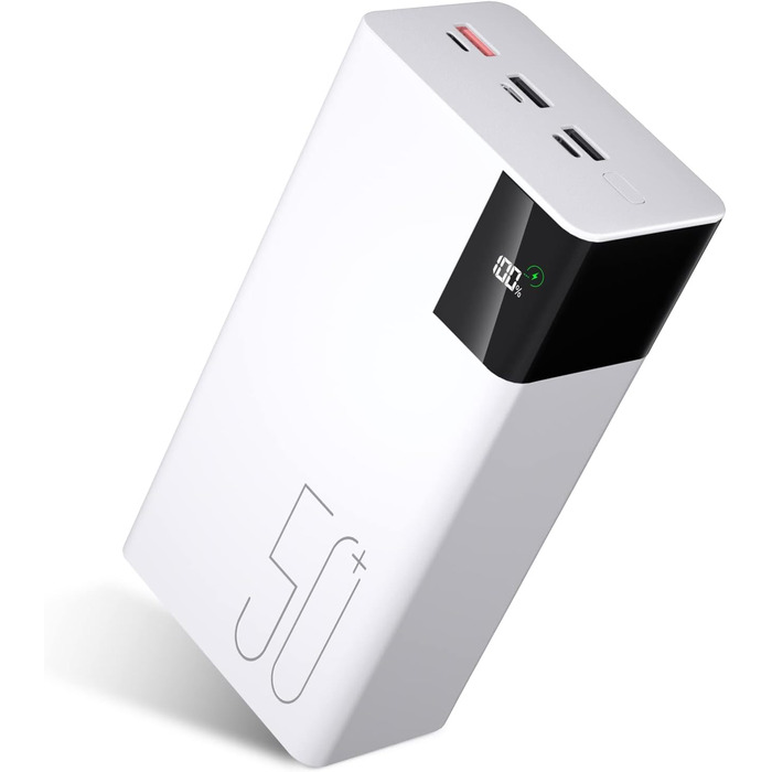 Power Bank 50000mAh: Портативний зарядний пристрій з ліхтариком та великою ємністю - 2×25000mAh