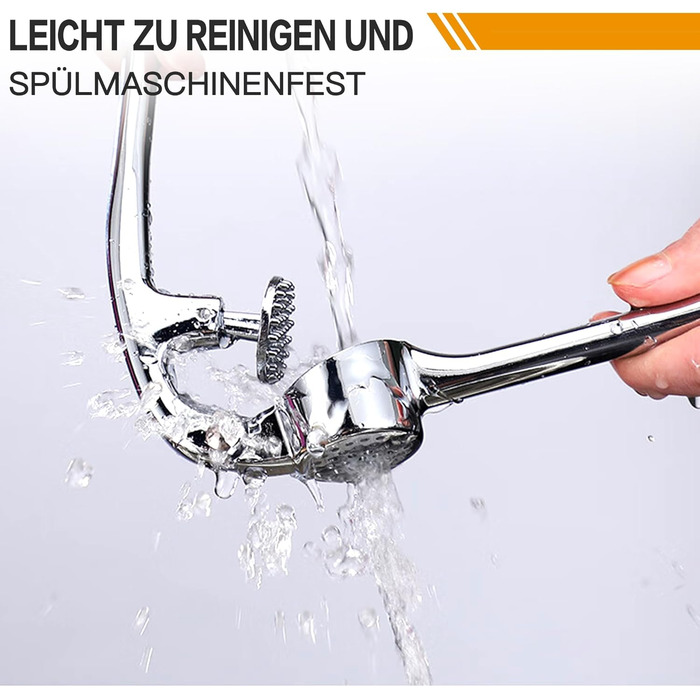 Пресс для часнику з нержавіючої сталі, для миття в посудомийній машині, професійний прес для часнику, кухонний аксесуар