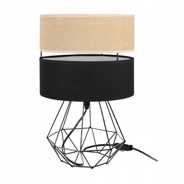 Настільна нічна лампа з абажуром у стилі бохо, джут, 20 см, цоколь E27, LED