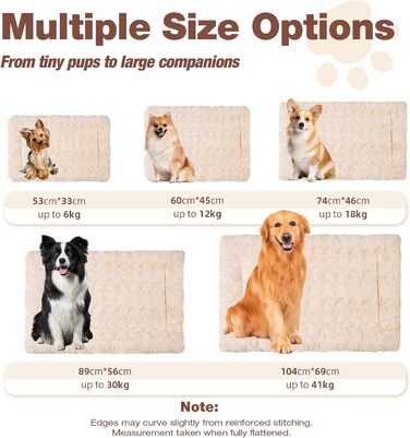 М'яка лежанка для собак Mora Pets: зручна та миюча, 74 x 46 см (XL 89 x 56 см, бежева)