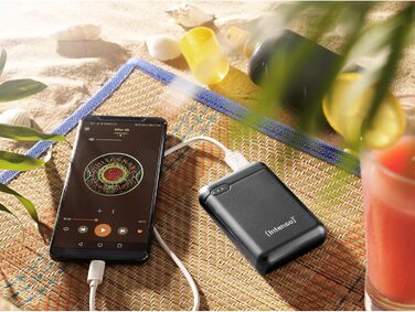Powerbank Intenso 10000mAh XS – чорний, зовнішній акумулятор для смартфонів, планшетів, MP3-плеєрів та цифрових камер