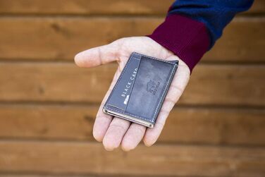 Кластинка Solo Pelle з RFID захистом до 11 карт: гаманець-портмоне з натуральної шкіри, сірий камінь