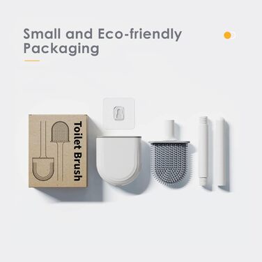 Щітка для унітазу ACCEVO з силікону, 2 шт. для ванної кімнати, швидковисихаюча, комплект білого кольору