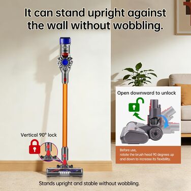 Насадка-щітка KENVOR для пилососа Dyson V7, V8, V10, V11, V15 з 5 LED підсвічуванням, сіра