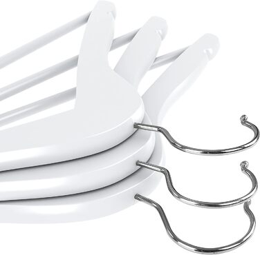 Набір вішалок для одягу Utopia Home (20 шт.) з перекладиною та плечиками, білий