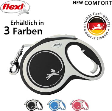 Flexi Comfort L рулетка для собак до 50 кг, 8 м, чорна