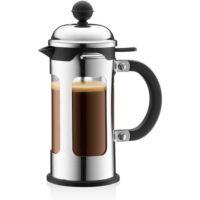 Френч-прес Bodum CHAMBORD, 0.5 л, захист від проливання, нержавіюча сталь, глянцевий