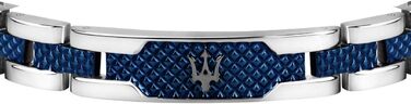 Браслет чоловічий Maserati JEWELS JM419ASC02 сталевий з PVD покриттям (сірий/синій)