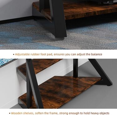 Підставка для телевізора UNHO, регульована по висоті, універсальна, чорна, VESA 800x600, до 100 кг, 65-100 дюймів