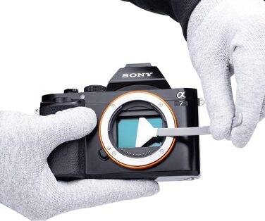 Набір для чищення сенсора камери VSGO (12 шт.) з розчином 10 мл, сухими серветками для CCD/CMOS та очисником сенсора (24 мм без очисника)