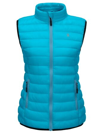 Жіночий теплий пуховик-жилет Little Donkey Andy для гольфу, хайкінгу, подорожей та повсякденного носіння, Verdünner Blau, XS